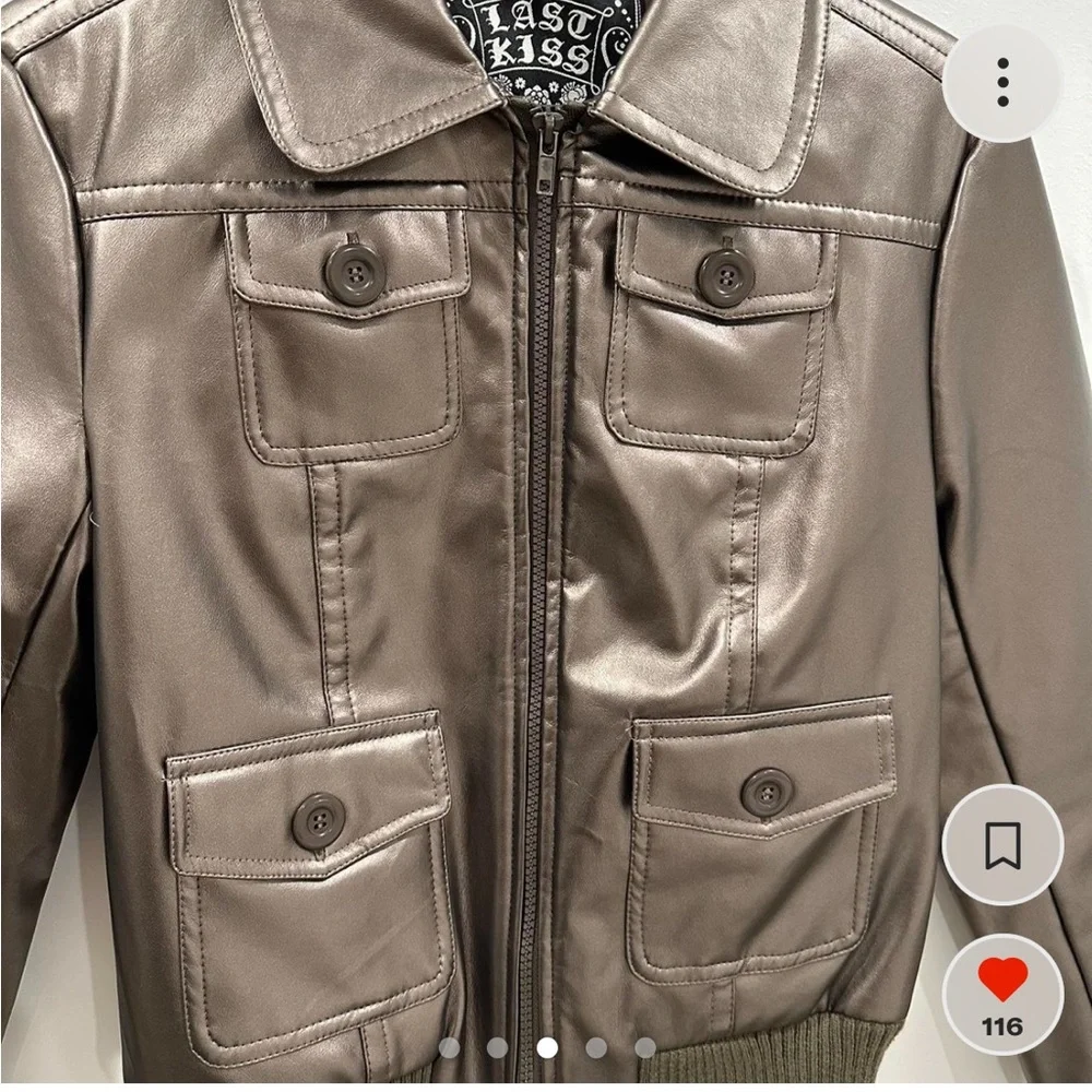 Vintage Metallic Moto Jacket - Picture 5 of 6